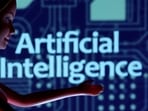 Artificial Intelligence words are seen in this illustration.
