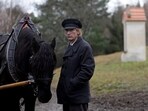 FILE PHOTO: Cast member Julian Sands takes part in the filming of a scene for the movie "Painted Bird" near the village of Boletice, Czech Republic November 12, 2017. REUTERS/David W Cerny/File Photo