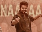 Vijay in a still from Leo's song Naa Ready.