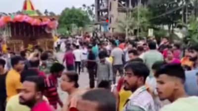 A video of the incident went viral on social media showing people electrocuted to death at Kumarghat (Twitter Photo) A video of the incident went viral on social media showing people electrocuted to death at Kumarghat (Twitter Photo)