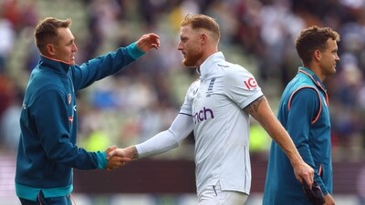 Australia's Marnus Labuschagne shakes hands with England's Ben Stokes (Action Images via Reuters)