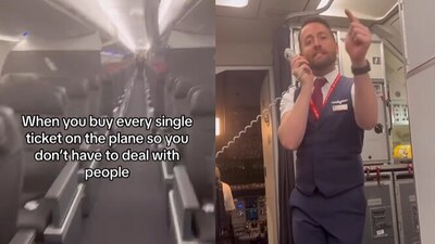 18-hour flight delay turned into a 'private party.' (Instgaram/@philstringer) 18-hour flight delay turned into a 'private party.' (Instgaram/@philstringer)
