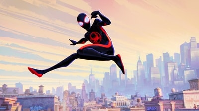This image released by Sony Pictures Animation shows Miles Morales as Spider-Man, voiced by Shameik Moore, in a scene from Columbia Pictures and Sony Pictures Animation's "Spider-Man: Across the Spider-Verse." (Sony Pictures Animation via AP) (AP) This image released by Sony Pictures Animation shows Miles Morales as Spider-Man, voiced by Shameik Moore, in a scene from Columbia Pictures and Sony Pictures Animation's "Spider-Man: Across the Spider-Verse." (Sony Pictures Animation via AP) (AP)