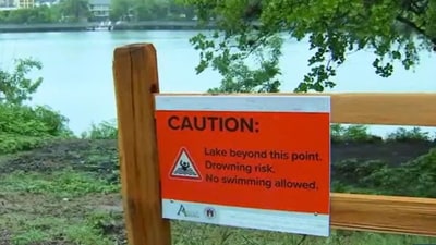 Rumours are rife that a serial killer is loose in Austin after eight bodies were pulled from the Lady Bird Lake in just 10 months (FOX 7 Austin screenshot/YouTube) Rumours are rife that a serial killer is loose in Austin after eight bodies were pulled from the Lady Bird Lake in just 10 months (FOX 7 Austin screenshot/YouTube)