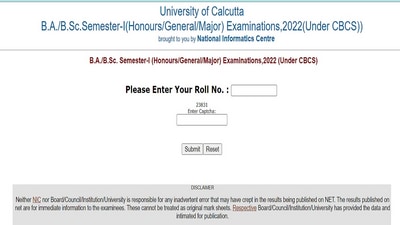 Calcutta University Result 2022 for B.A, B.Sc and B.Com