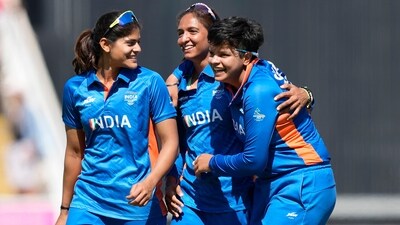India's captain Harmanpreet Kaur with teammates Radha Yadav and Shafali Verma. (AP/File Photo) India's captain Harmanpreet Kaur with teammates Radha Yadav and Shafali Verma. (AP/File Photo)