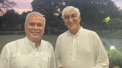 Chhattisgarh CM Bhupesh Baghel with his new deputy TS Singh Deo. Chhattisgarh CM Bhupesh Baghel with his new deputy TS Singh Deo.