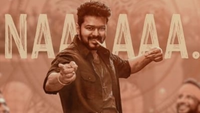 Vijay in a still from Leo's song Naa Ready.