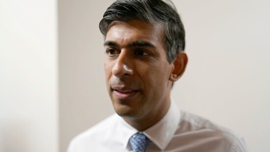 Britain's prime minister Rishi Sunak is seen. (AP)