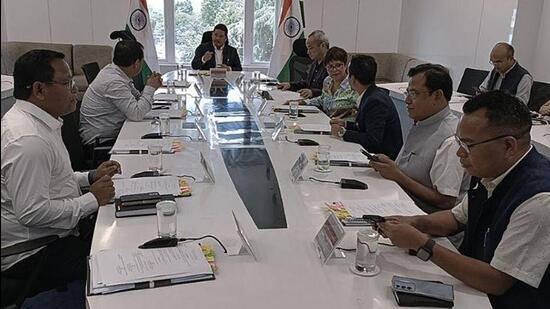 The cabinet meeting was chaired by chief minister Conrad K Sangma. (HT Photo)
