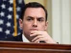 Chairman Rep. Mike Gallagher, R-Wis., listens during a hearing of a special House committee dedicated to countering China, on Capitol Hill,