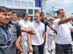 Congress leader Rahul Gandhi arrives at Imphal airport, Manipur. Congress leader Rahul Gandhi arrives at Imphal airport, Manipur.