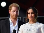 Britain's Prince Harry and Meghan Markle speak during the 2021 Global Citizen Live festival at the Great Lawn, Central Park. Britain's Prince Harry and Meghan Markle speak during the 2021 Global Citizen Live festival at the Great Lawn, Central Park.