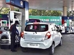 In Noida, however, petrol and diesel has become costlier by 27 paise. (Gurinder Singh/HT) In Noida, however, petrol and diesel has become costlier by 27 paise. (Gurinder Singh/HT)