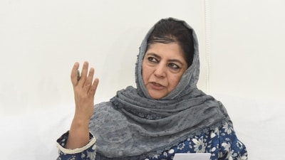 PDP president and former Chief Minister of Jammu & Kashmir, Mehbooba Mufti. (HT Photo)