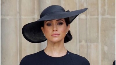 Meghan Markle at the funeral of Queen Elizabeth II.