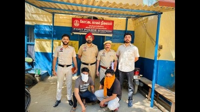 The accused have been identified as Kushal Singh, alias Kalu from Shapurkandi and Vishal Singh in Kanpur village in Shapurkandi, Pathankot. (HT Photo) The accused have been identified as Kushal Singh, alias Kalu from Shapurkandi and Vishal Singh in Kanpur village in Shapurkandi, Pathankot. (HT Photo)