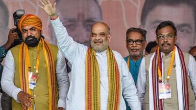 This is Shah’s fifth visit to Bihar since August last year, when the BJP was stripped of power in the state. (PTI photo) This is Shah’s fifth visit to Bihar since August last year, when the BJP was stripped of power in the state. (PTI photo)