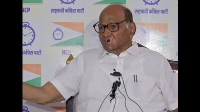 Nationalist Congress Party (NCP) chief Sharad Pawar addresses the press conference in Pune on Thursday. (ANI) Nationalist Congress Party (NCP) chief Sharad Pawar addresses the press conference in Pune on Thursday. (ANI)