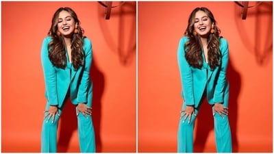 In blue bralette, matching blazer and formal trousers, Huma looked elegant as ever.&nbsp; (Instagram/@iamhumaq)