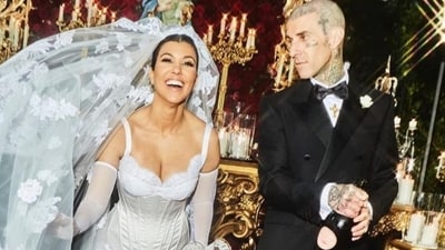Kourtney Kardashian and Travis Barker in Portofino, Italy (Instagram/@kourtneykardashian) Kourtney Kardashian and Travis Barker in Portofino, Italy (Instagram/@kourtneykardashian)