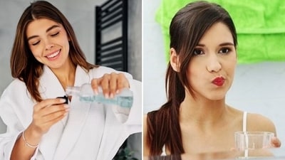 Both mouthwash and oil pulling claim to offer unique benefits for oral hygiene. (Freepik, Pinterest) Both mouthwash and oil pulling claim to offer unique benefits for oral hygiene. (Freepik, Pinterest)