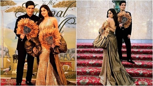 Janhvi Kapoor and Manish Malhotra at the Animal Ball. (Instagram) Janhvi Kapoor and Manish Malhotra at the Animal Ball. (Instagram)