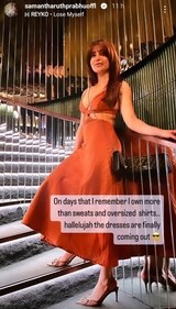 Samantha Ruth Prahu shared a new picture on Instagram Stories. Samantha Ruth Prahu shared a new picture on Instagram Stories.