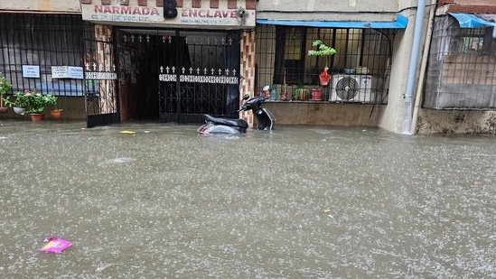 &nbsp;A 22-year-old person was killed and another one injured on Thursday after a tree fell on their hut in Mumbai. This is the third death here in two days in tree fall incidents amid rains.(HT Photo/Azim Tamboli)