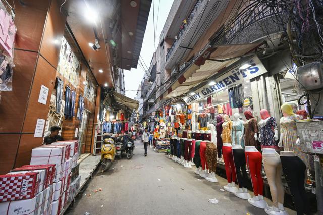 Shopkeepers say that when the market started out in the 70s, it was as an experiment since readymade garments weren’t very popular then. Most people would buy the fabric and get their clothes stitched. (Sanjeev Verma/HT Photo) Shopkeepers say that when the market started out in the 70s, it was as an experiment since readymade garments weren’t very popular then. Most people would buy the fabric and get their clothes stitched. (Sanjeev Verma/HT Photo)