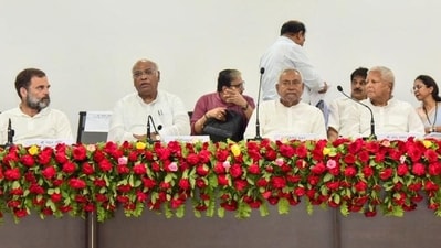 At the Opposition unity meeting in Patna on June 23. (HT FILE) At the Opposition unity meeting in Patna on June 23. (HT FILE)