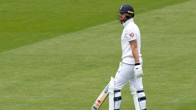 England's captain Ben Stokes walks off the ground after losing his wicket on day 3 of second Ashes Test (AFP) England's captain Ben Stokes walks off the ground after losing his wicket on day 3 of second Ashes Test (AFP)