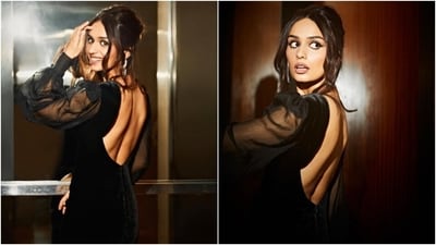 Actor and former Miss World Manushi Chhillar dropped pictures of herself from a new photoshoot with the caption, "The elevator series [black heart emojis]." It shows the star posing inside an elevator, dressed in a sensational black gown. The ensemble is from the shelves of the clothing label Ivan Young. Scroll through to see the pictures.&nbsp; (Instagram)