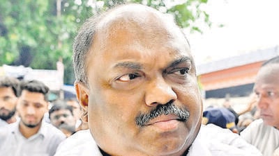Mumbai, India - June 27, 2023 : Ex Transport Minister Anil Parab appeared before Bandra Court in the case of Beating Mr. Patil, Assistant Engineer of H east ward , in Mumbai, India, on Tuesday, June 27, 2023. (Photo by Vijay Bate/HT Photo) Mumbai, India - June 27, 2023 : Ex Transport Minister Anil Parab appeared before Bandra Court in the case of Beating Mr. Patil, Assistant Engineer of H east ward , in Mumbai, India, on Tuesday, June 27, 2023. (Photo by Vijay Bate/HT Photo)