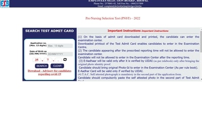 MPESB PNST 2022 admit cards released at esb.mp.gov.in MPESB PNST 2022 admit cards released at esb.mp.gov.in