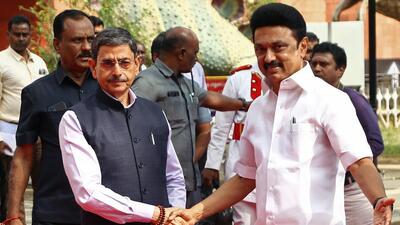Tamil Nadu governor RN Ravi and chief minister MK Stalin (Anathakrishnan L) Tamil Nadu governor RN Ravi and chief minister MK Stalin (Anathakrishnan L)