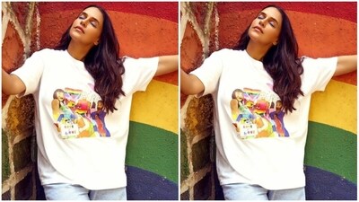 Neha's fashion diaries are getting better by the day. In a different set of pictures, she showd us how to keep it chic and minimal in a white T-shirt and a pair of denims. (Instagram/@nehadhupia) Neha's fashion diaries are getting better by the day. In a different set of pictures, she showd us how to keep it chic and minimal in a white T-shirt and a pair of denims. (Instagram/@nehadhupia)