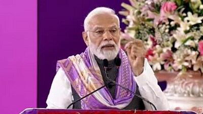 Prime Minister Narendra Modi at Delhi University centenary celebrations.