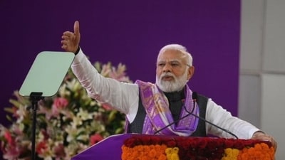 Prime Minister Narendra Modi addressing the valedictory session of DU's centenary celebrations on Friday. (HT Photo/RajkRaj) Prime Minister Narendra Modi addressing the valedictory session of DU's centenary celebrations on Friday. (HT Photo/RajkRaj)