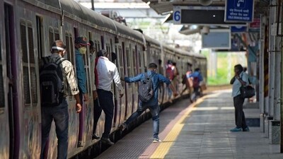 The woman boarded the Churchgate-bound train at the Charni Road station. The woman boarded the Churchgate-bound train at the Charni Road station.