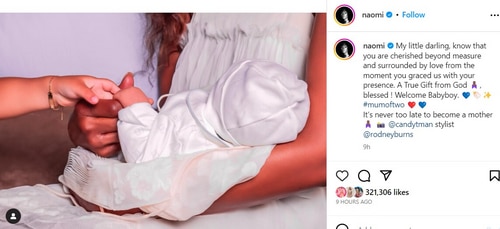 Naomi Campbell welcomed her second baby, a son. Naomi Campbell welcomed her second baby, a son.