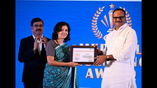 Deputy chief minister Brajesh Pathak called upon doctors to work together with the government for improving health services. (Deepak Gupta)