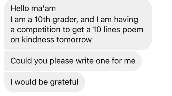 The image shows a part of the text shared by the student. (Twitter/@preetishenoy)