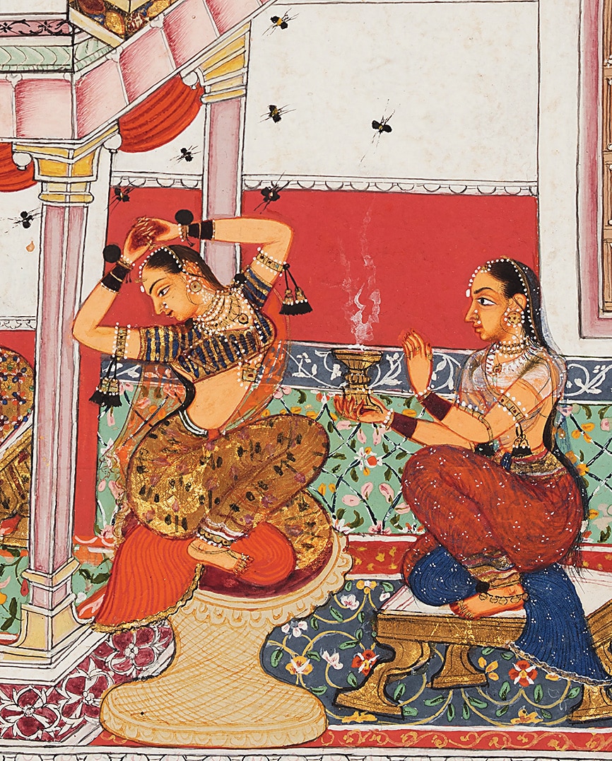 A 17th century Rajput painting depicts incense perfuming the air. (Getty Images) A 17th century Rajput painting depicts incense perfuming the air. (Getty Images)
