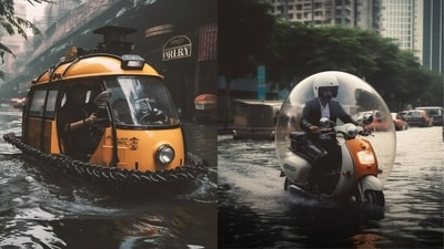 Futuristic vehicles imagined using the AI tool Midjourney. (Instagram/@manojomre) Futuristic vehicles imagined using the AI tool Midjourney. (Instagram/@manojomre)