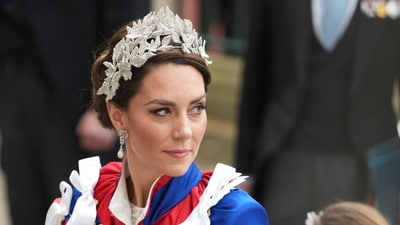 Princess of Wales, Kate Middleton, arrives for the Coronation of King Charles III, in London. (AP) Princess of Wales, Kate Middleton, arrives for the Coronation of King Charles III, in London. (AP)