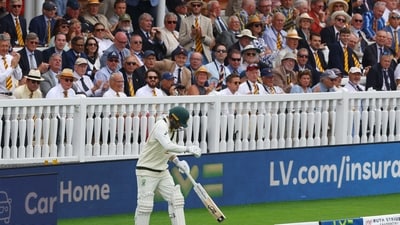 Australia's Nathan Lyon enters the field (Action Images via Reuters)