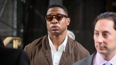 Actor Jonathan Majors, who faces assault and harassment charges, leaves the New York State Supreme Court in New York City, U.S., June 20, 2023. REUTERS/Brendan McDermid (REUTERS)