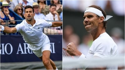 Novak Djokovic will be eyeing a 24th Grand Slam title at Wimbledon 2023, which will give him a two-title lead over Nadal (R) (AP/File) Novak Djokovic will be eyeing a 24th Grand Slam title at Wimbledon 2023, which will give him a two-title lead over Nadal (R) (AP/File)