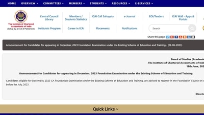 ICAI CA Foundation 2023: Registration process for December exam ends today ICAI CA Foundation 2023: Registration process for December exam ends today